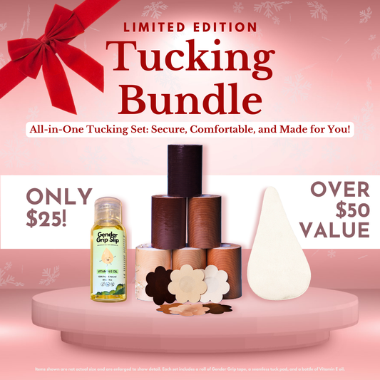 Tucking Bundle: Tape, Reusable Tucking Pad, and Vitamin E Oil
